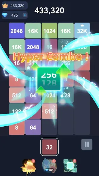 2048™ Merge Block Puzzle (Слияние блочных головоломок) [МОД: Меню, Бесконечные монеты и Открытые уровни] Screenshot 1