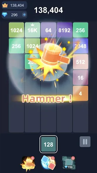 2048™ Merge Block Puzzle (Слияние блочных головоломок) [МОД: Меню, Бесконечные монеты и Открытые уровни] Screenshot 3