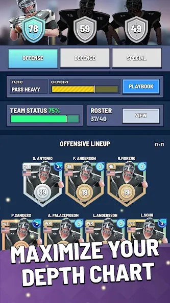 Blitz Football Franchise 2024 (Блиц Футбол 2023) [МОД: Все открыто, Дополнительные деньги и Меню MOD] Screenshot 4