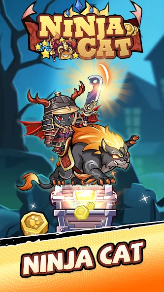 Ninja Cat - Idle Arena (Крейзи Ниндзя Кэт) [МОД: Много монет, Открытые уровни и Мега MOD] Screenshot 1