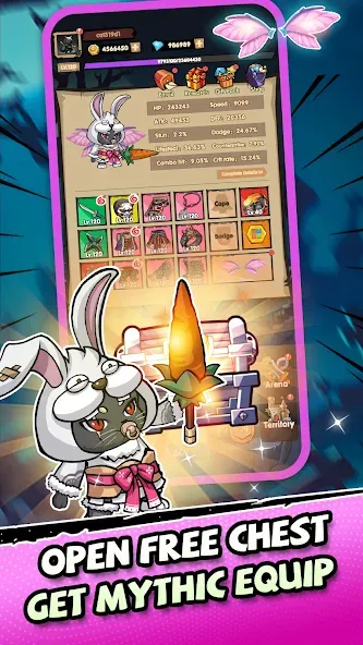 Ninja Cat - Idle Arena (Крейзи Ниндзя Кэт) [МОД: Много монет, Открытые уровни и Мега MOD] Screenshot 2
