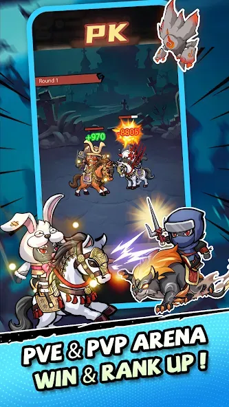 Ninja Cat - Idle Arena (Крейзи Ниндзя Кэт) [МОД: Много монет, Открытые уровни и Мега MOD] Screenshot 5