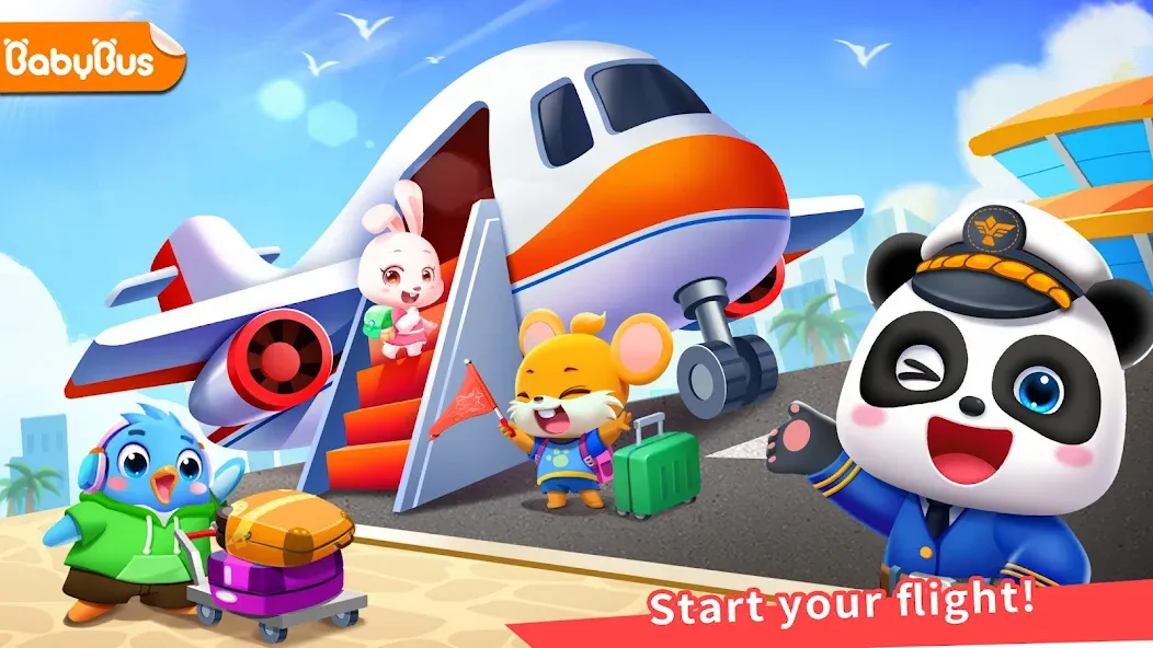 Baby Panda's Airport [МОД: Бесконечные деньги, Монеты и Мега MOD] Screenshot 1