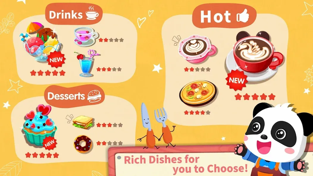 Baby Panda’s Summer: Café [МОД: Меню, Бесконечные монеты и Открытые уровни] Screenshot 5