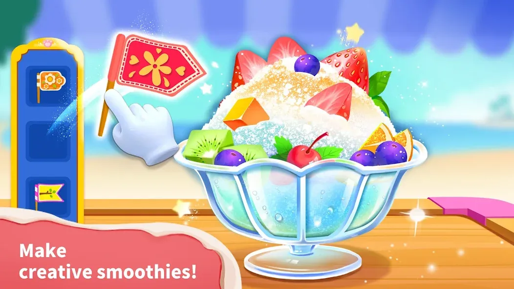 Baby Panda’s Ice Cream Shop [МОД: Меню, Бесконечные монеты и Открытые уровни] Screenshot 4