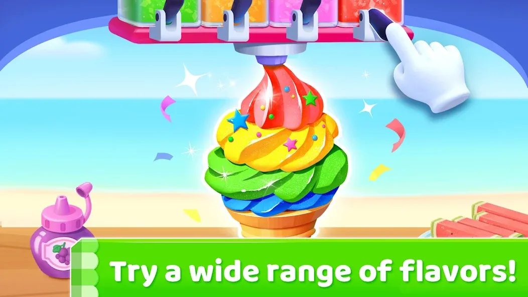Little Panda's Ice Cream Games [МОД: Все открыто, Дополнительные деньги и Меню MOD] Screenshot 4