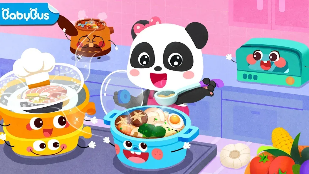 Baby Panda's Kitchen Party [МОД: Все открыто, Дополнительные деньги и Меню MOD] Screenshot 1