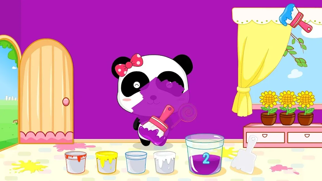 Baby Panda's Color Mixing [МОД: Деньги, Монеты и Меню MOD] Screenshot 2
