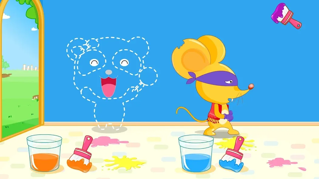 Baby Panda's Color Mixing [МОД: Деньги, Монеты и Меню MOD] Screenshot 3