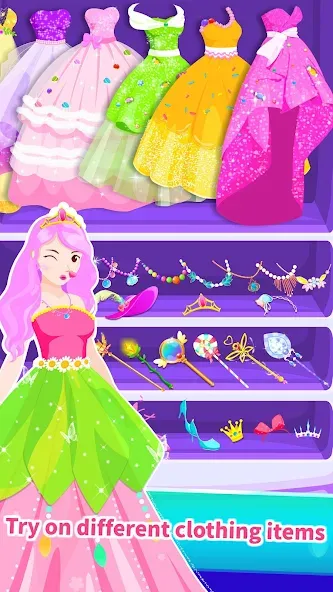 Little Panda Princess Dressup [МОД: Меню, Бесконечные монеты и Открытые уровни] Screenshot 2