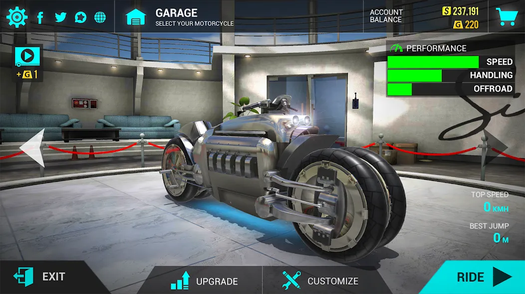 Ultimate Motorcycle Simulator (Ультимативный Мотоциклетный Симулятор) [МОД: Деньги, Монеты и Меню MOD] Screenshot 2