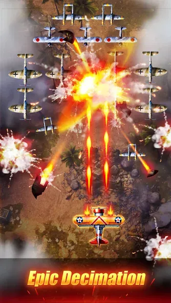 Sky Survivor: WWII Aircraft Sh (Скай Сурвайвер) [МОД: Бесконечные деньги, Монеты и Мега MOD] Screenshot 1