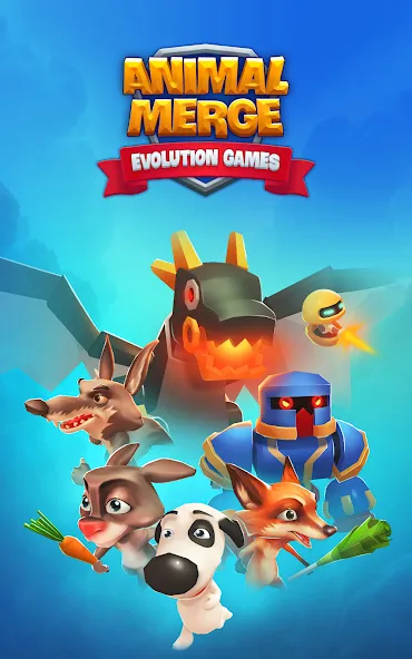 Animal Merge - Evolution Games (Анимал Мерж) [МОД: Меню, Бесконечные монеты и Открытые уровни] Screenshot 1