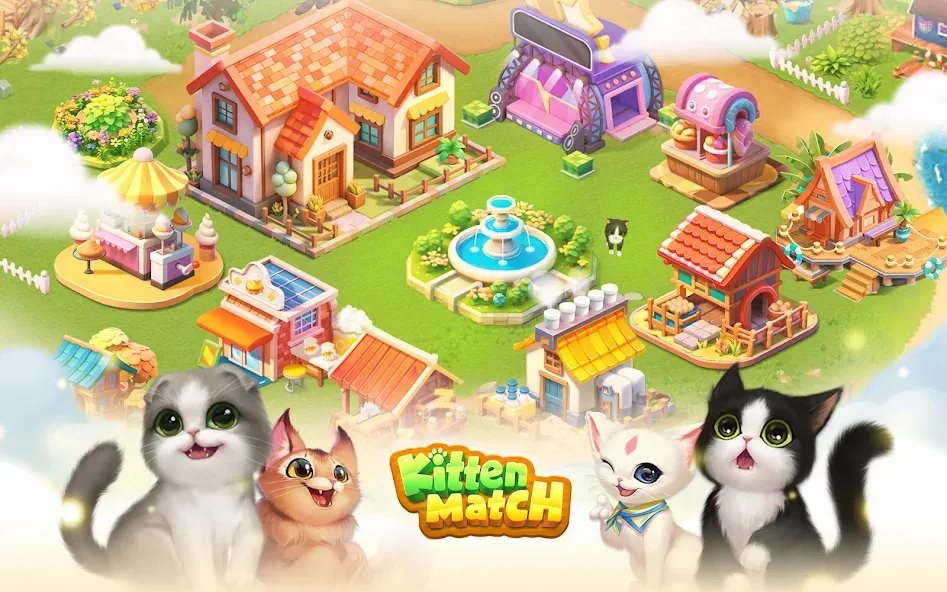 Kitten Match (Киттен Матч) [МОД: Деньги, Монеты и Меню MOD] Screenshot 1