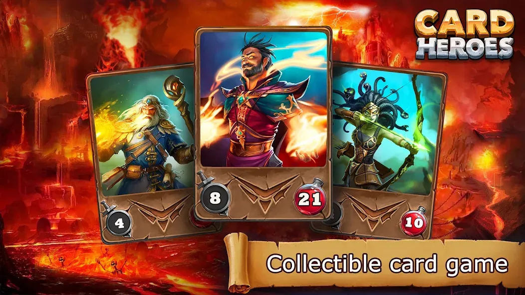 Card Heroes: TCG/CCG deck Wars (Кард Хироес) [МОД: Много денег, Монет и Все открыто] Screenshot 1