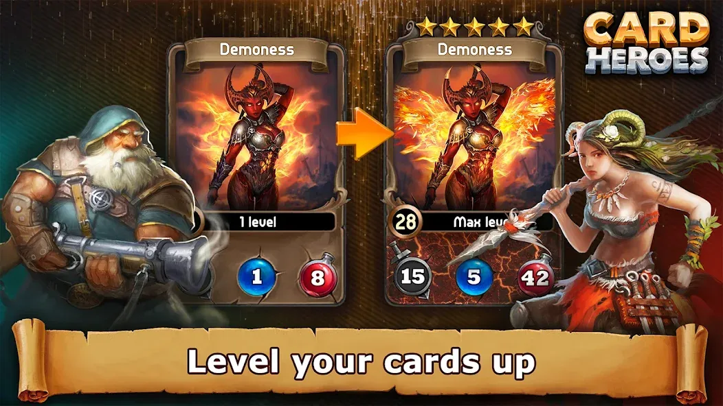 Card Heroes: TCG/CCG deck Wars (Кард Хироес) [МОД: Много денег, Монет и Все открыто] Screenshot 4
