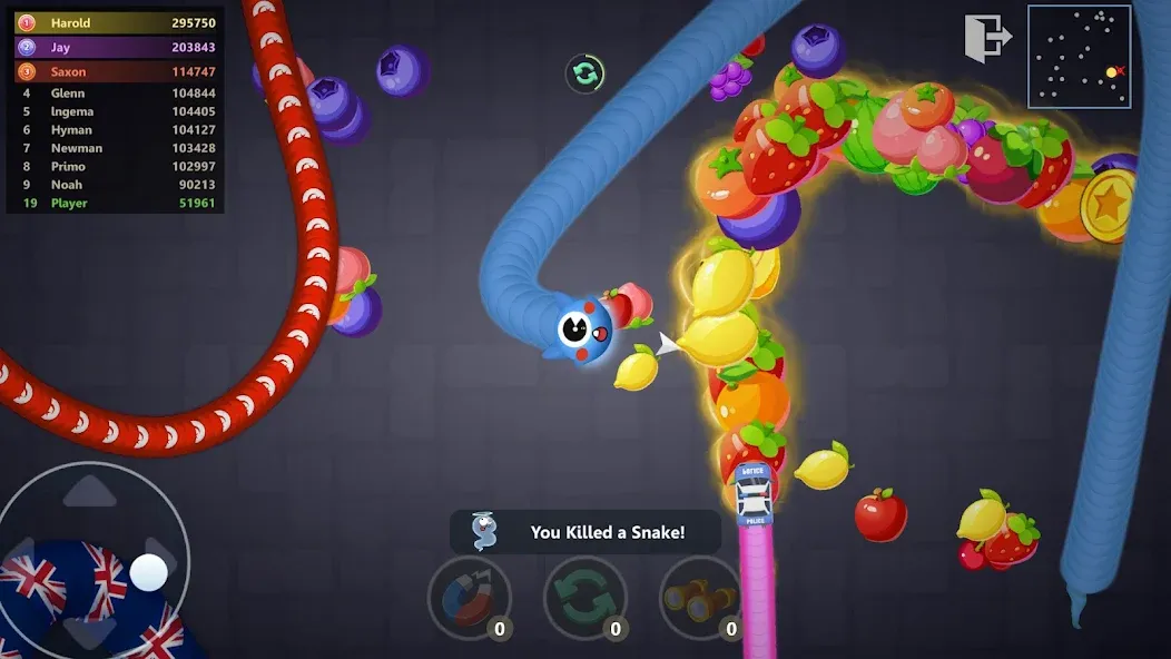 Snake War™ Hungry Worm.io Game (Снейк Вар) [МОД: Много денег, Монет и Все открыто] Screenshot 3