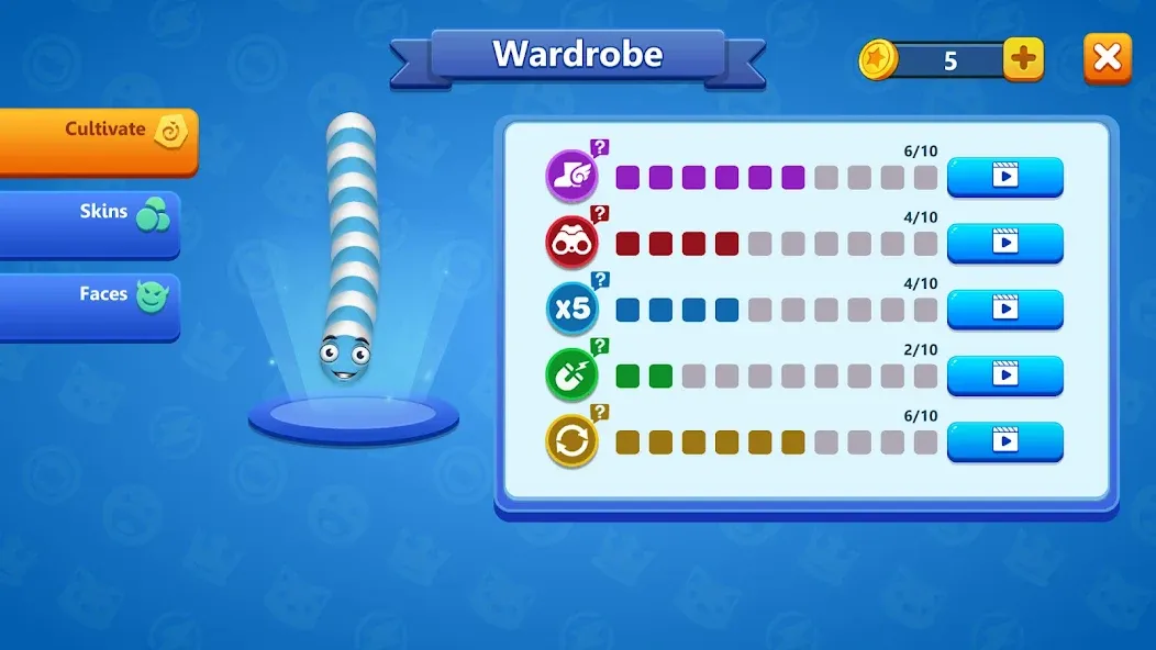 Snake War™ Hungry Worm.io Game (Снейк Вар) [МОД: Много денег, Монет и Все открыто] Screenshot 4