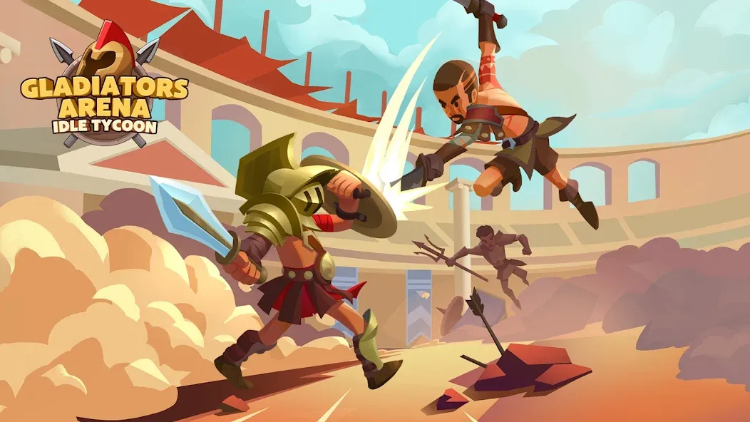 Gladiators Arena: Idle Tycoon (Гладиаторская арена) [МОД: Меню, Бесконечные монеты и Открытые уровни] Screenshot 1