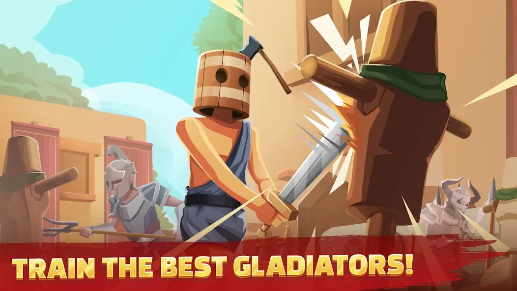 Gladiators Arena: Idle Tycoon (Гладиаторская арена) [МОД: Меню, Бесконечные монеты и Открытые уровни] Screenshot 2