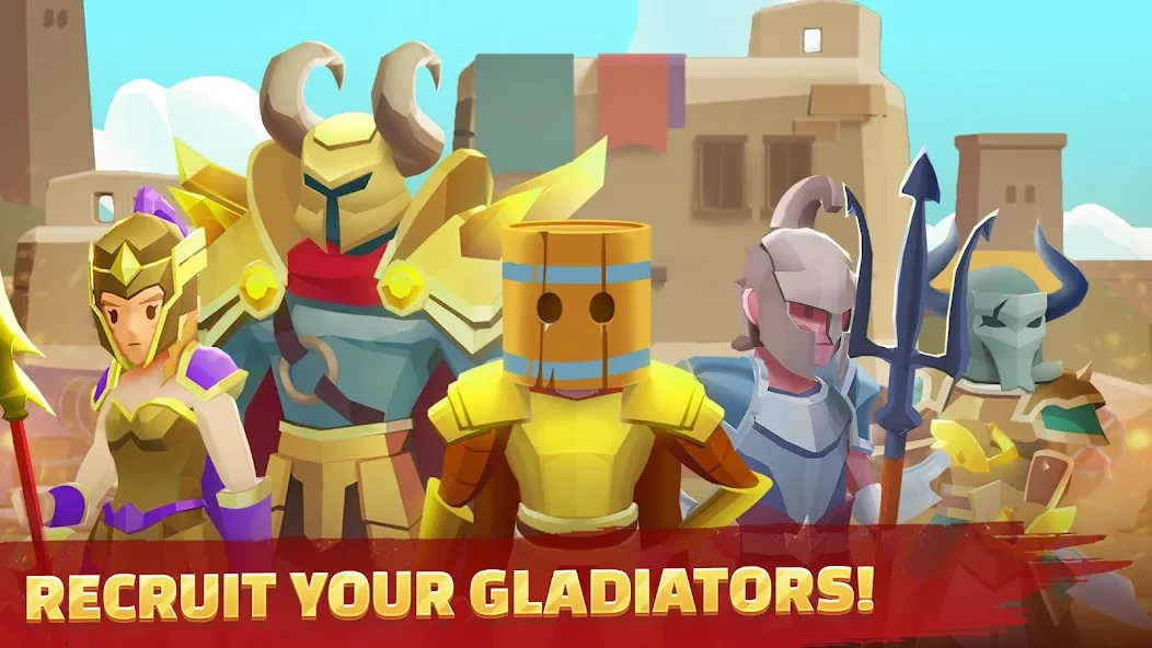Gladiators Arena: Idle Tycoon (Гладиаторская арена) [МОД: Меню, Бесконечные монеты и Открытые уровни] Screenshot 5