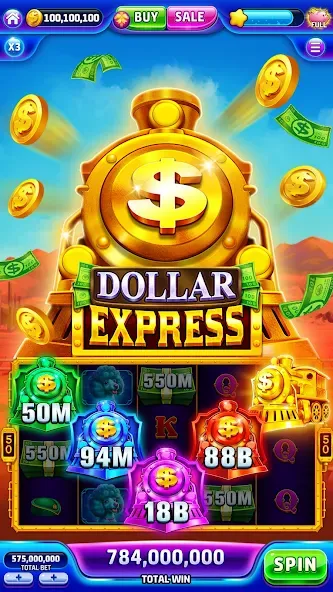 Jackpotland-Vegas Casino Slots (Джекпотлэнд) [МОД: Меню, Бесконечные монеты и Открытые уровни] Screenshot 4