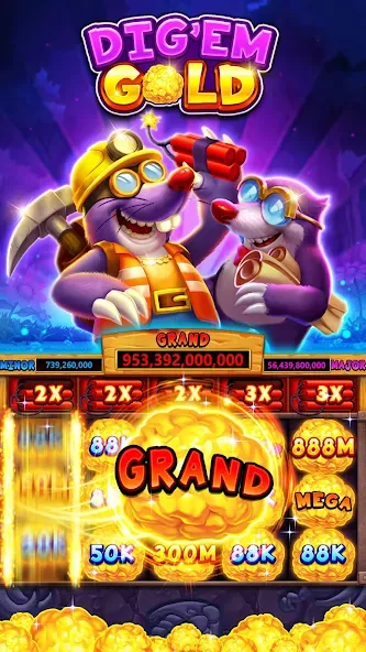 Fat Cat Casino - Slots Game (Фэт Кэт Казино) [МОД: Меню, Бесконечные монеты и Открытые уровни] Screenshot 1