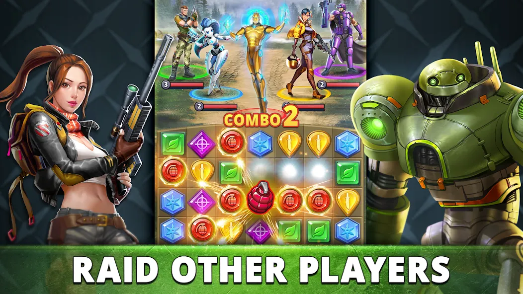 Puzzle Combat: Match-3 RPG (Пазл Комбат) [МОД: Бесконечные деньги, Монеты и Мега MOD] Screenshot 2