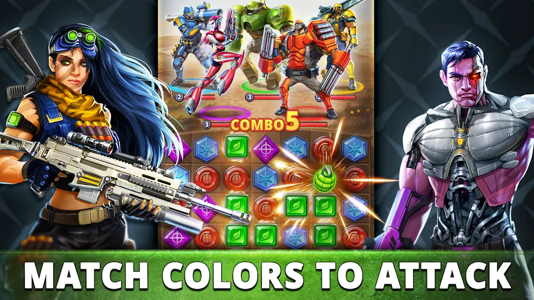 Puzzle Combat: Match-3 RPG (Пазл Комбат) [МОД: Бесконечные деньги, Монеты и Мега MOD] Screenshot 4
