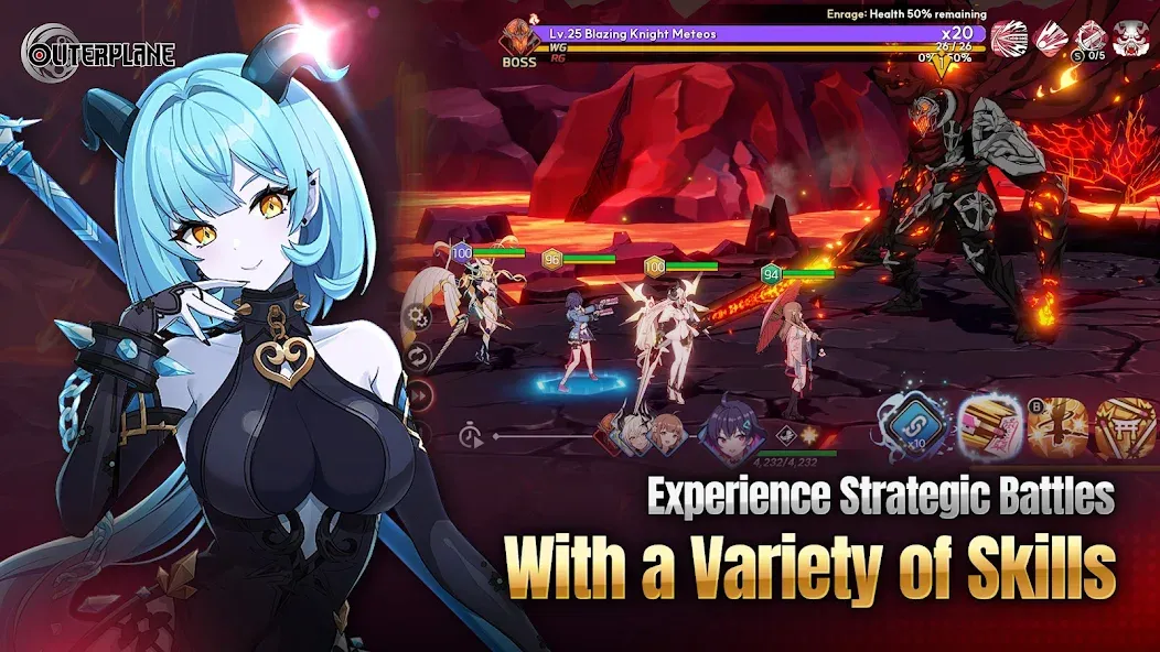 OUTERPLANE - Strategy Anime (АУТЕРПЛЕЙН) [МОД: Все открыто, Дополнительные деньги и Меню MOD] Screenshot 1