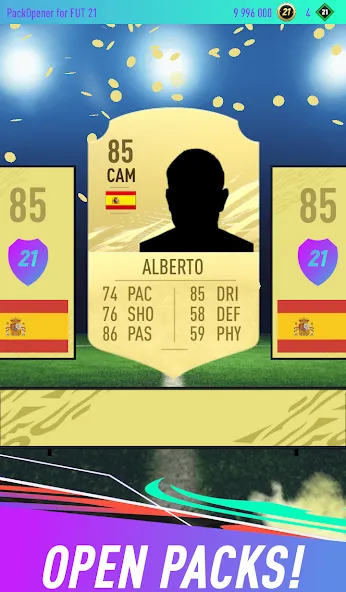Pack Opener for FUT 21 (Пакопенер для  21) [МОД: Деньги, Монеты и Меню MOD] Screenshot 1