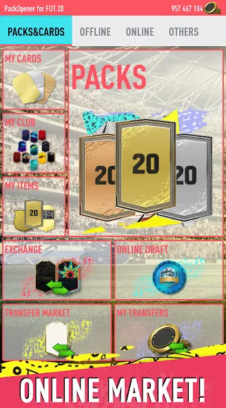 Pack Opener for FUT 20 by SMOQ (Пак открыватель для  20 от ) [МОД: Деньги, Монеты и Меню MOD] Screenshot 2