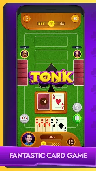 Tonk - Classic Card Game (Тонк) [МОД: Меню, Бесконечные монеты и Открытые уровни] Screenshot 1
