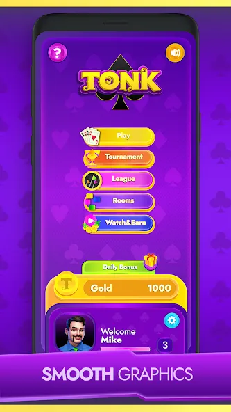 Tonk - Classic Card Game (Тонк) [МОД: Меню, Бесконечные монеты и Открытые уровни] Screenshot 2