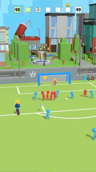 Super Goal: Fun Soccer Game (Супер Гол) [МОД: Бесконечные деньги, Монеты и Мега MOD] Screenshot 1