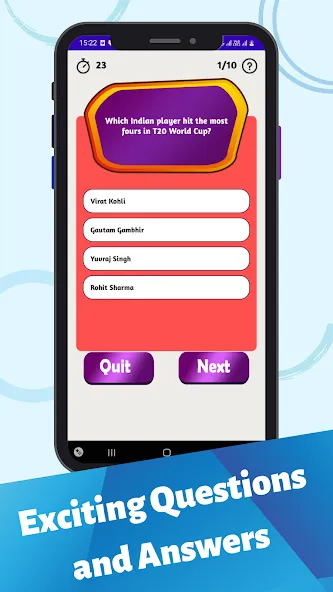 Cricket Quiz Game (Крикет Викторина Т20) [МОД: Много монет, Открытые уровни и Мега MOD] Screenshot 4