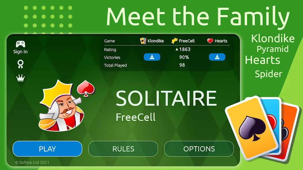 FreeCell [МОД: Много денег, Монет и Все открыто] Screenshot 2