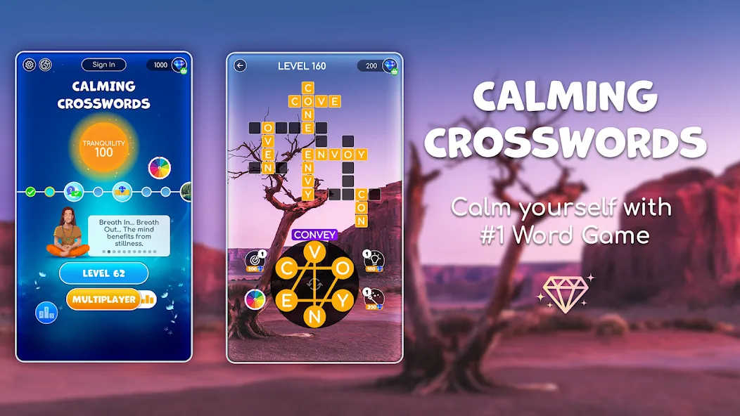 Calming Crosswords Word Puzzle [МОД: Бесконечные деньги, Монеты и Мега MOD] Screenshot 1