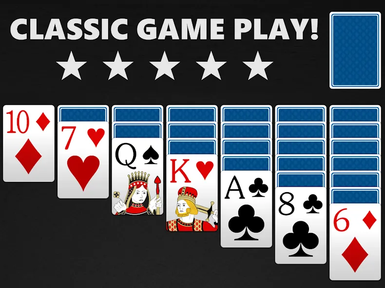 Solitaire - Classic Card Games (Солитер) [МОД: Меню, Бесконечные монеты и Открытые уровни] Screenshot 1
