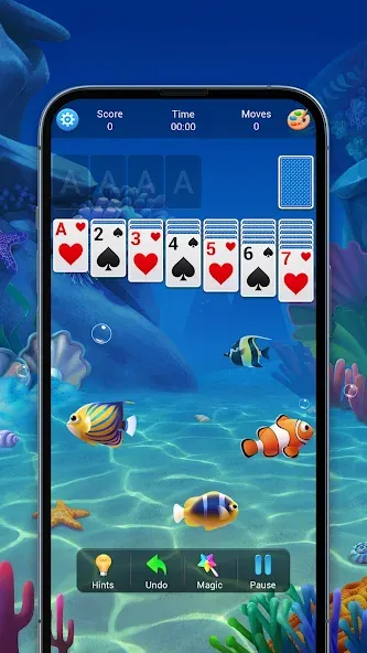 Solitaire, Klondike Card Games [МОД: Деньги, Монеты и Меню MOD] Screenshot 1