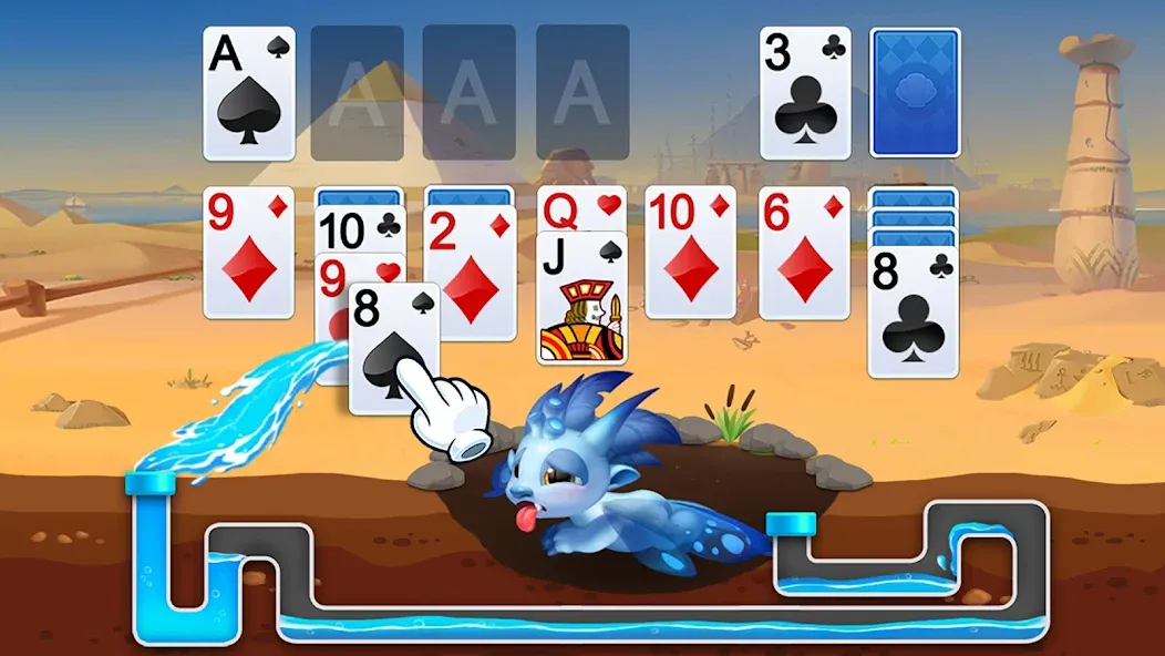 Solitaire Dragons [МОД: Много монет, Открытые уровни и Мега MOD] Screenshot 1