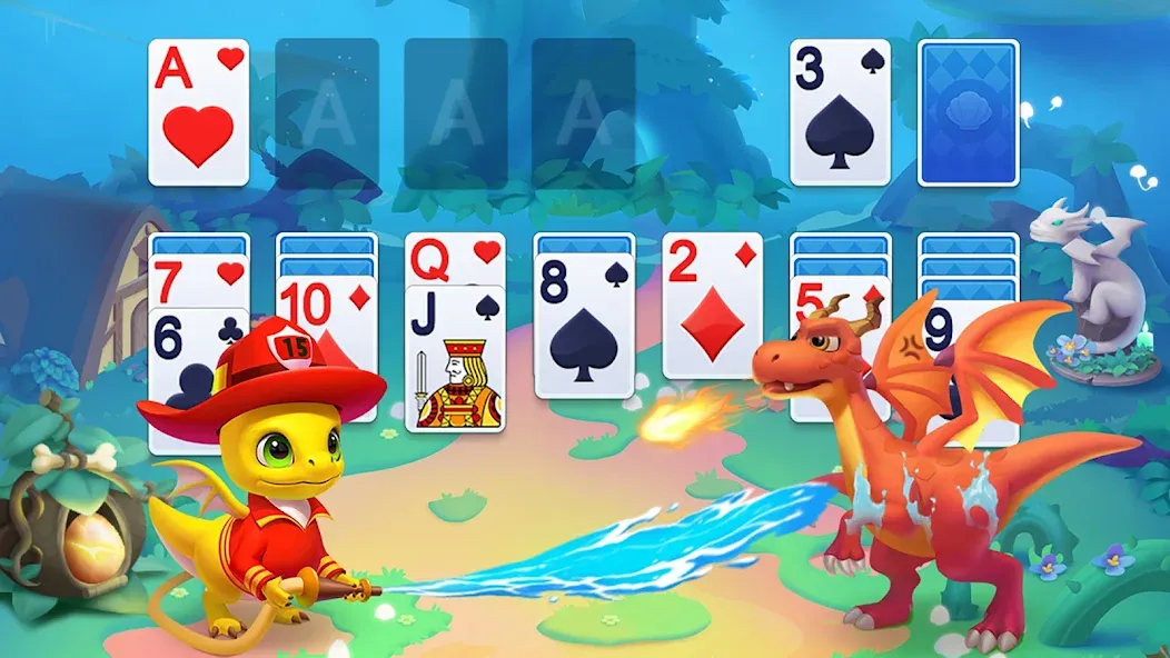 Solitaire Dragons [МОД: Много монет, Открытые уровни и Мега MOD] Screenshot 2