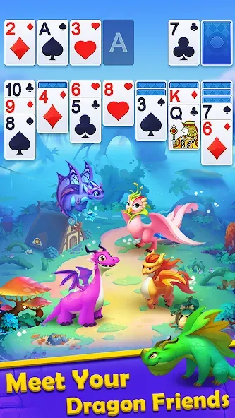 Solitaire Dragons [МОД: Много монет, Открытые уровни и Мега MOD] Screenshot 4