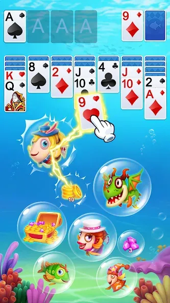 Solitaire [МОД: Много денег, Монет и Все открыто] Screenshot 5