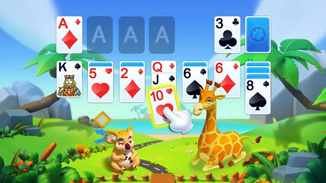 Solitaire - Wild Park [МОД: Все открыто, Дополнительные деньги и Меню MOD] Screenshot 2