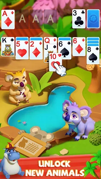 Solitaire - Wild Park [МОД: Все открыто, Дополнительные деньги и Меню MOD] Screenshot 5