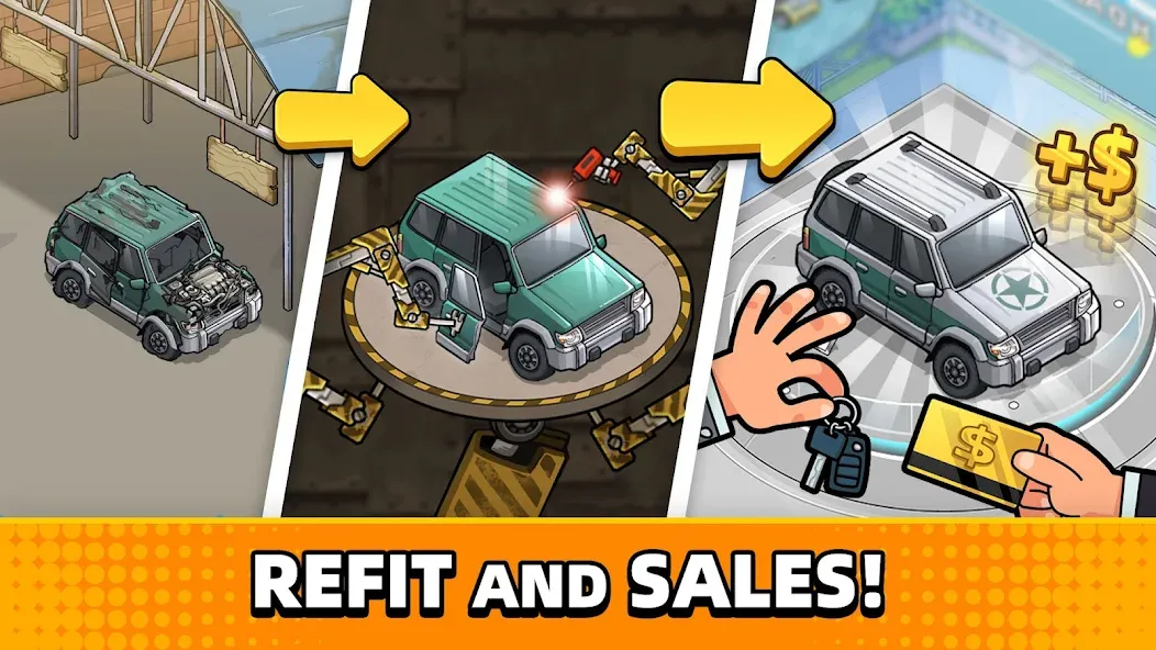 Used Car Tycoon Game (Юзед Кар Тайкун Гейм) [МОД: Много денег, Монет и Все открыто] Screenshot 1