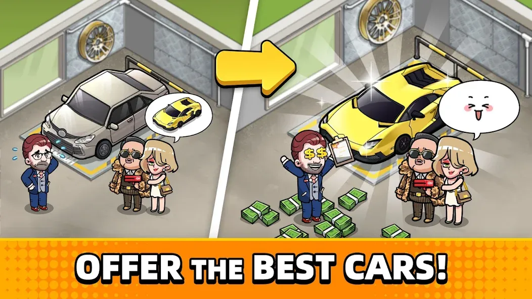 Used Car Tycoon Game (Юзед Кар Тайкун Гейм) [МОД: Много денег, Монет и Все открыто] Screenshot 4