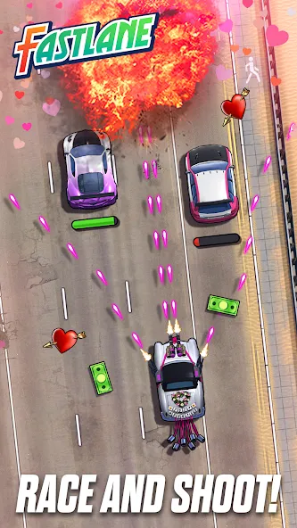 Fastlane: Road to Revenge (Фастлейн) [МОД: Много денег, Монет и Все открыто] Screenshot 1