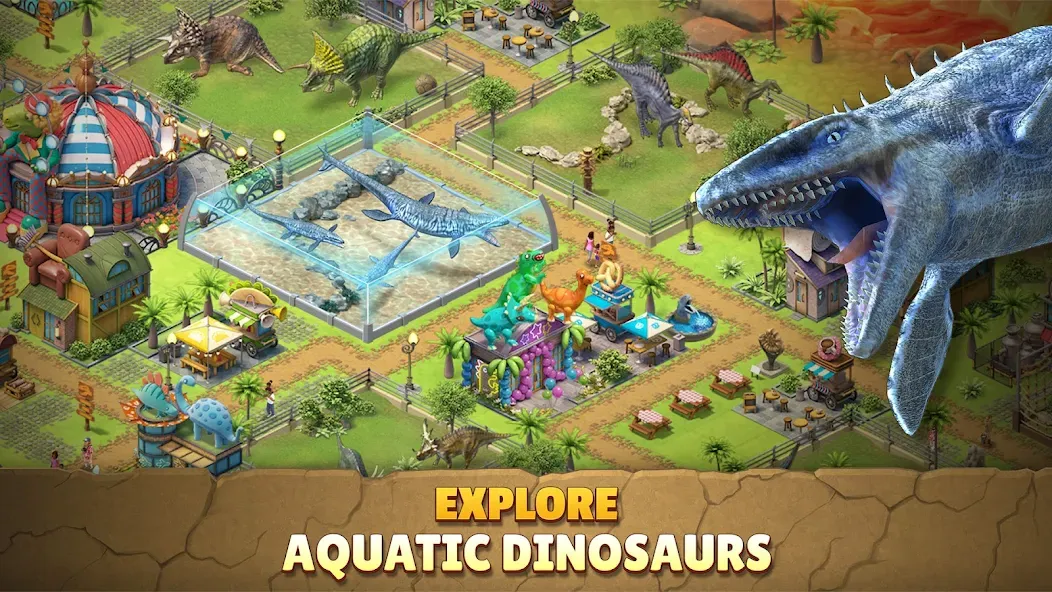 Jurassic Dinosaur: Dino Game (Динозавры юрского периода) [МОД: Меню, Бесконечные монеты и Открытые уровни] Screenshot 3